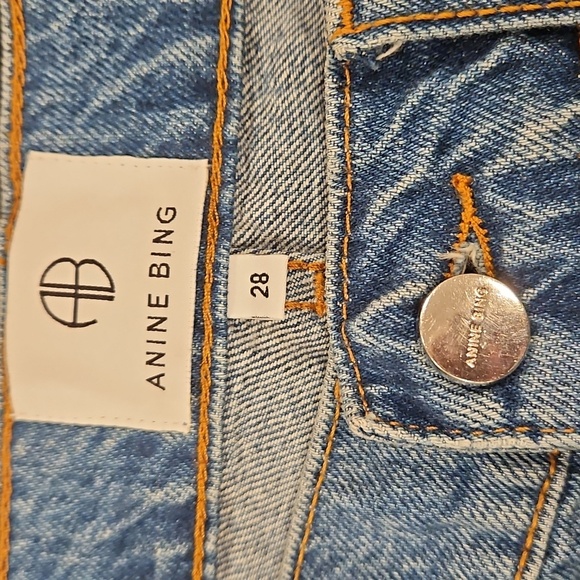 💕ANINE BING💕 Knox Jean ~ Mineral Blue 28 NWT - Picture 14 of 16